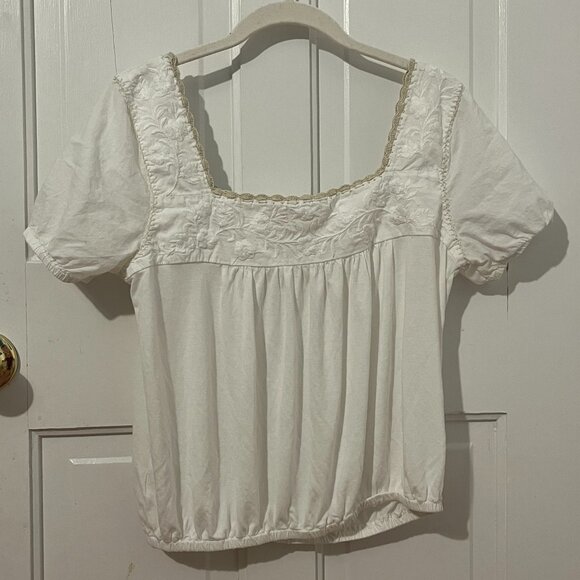 Embroidered Anglaise Square Neck Blouse - Picture 8 of 8